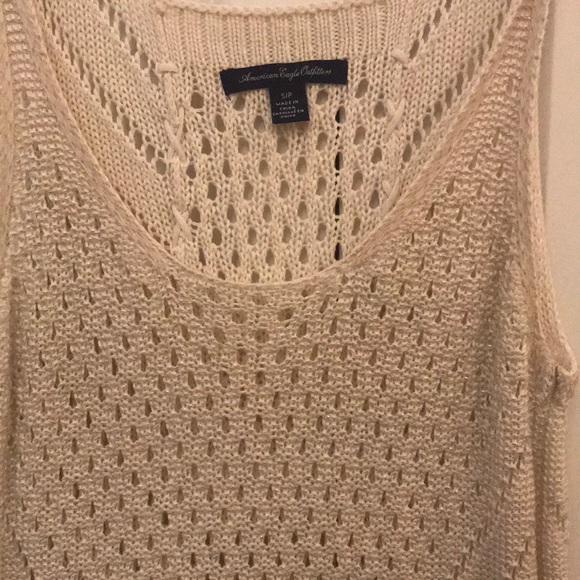 Cream American eagle sweater tank - Picture 3 of 4